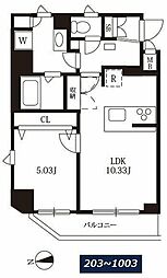 MAXIVASAKUSA 1LDKの間取図画像