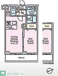 アイルグランデ押上ノースドゥーエ 1LDKの間取図画像