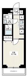 AZEST亀戸2 1Kの間取図画像