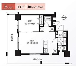 レクシード両国駅前 1LDKの間取図画像