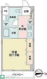 レジデンス錦糸町 1Kの間取図画像