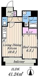 メゾン明神下 1LDKの間取図画像