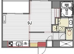 ラクラス田原町 ワンルームの間取図画像