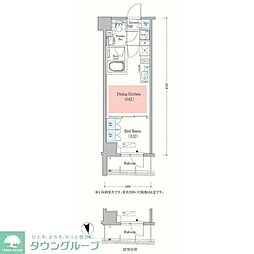 アーバネックス日本橋馬喰町 1DKの間取図画像