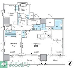 HARUMIFLAGPARKVILLAGEA棟 3LDKの間取図画像