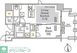 テラス御徒町 1LDKの間取図画像