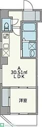 JUTOWERFRONT両国 1LDKの間取図画像