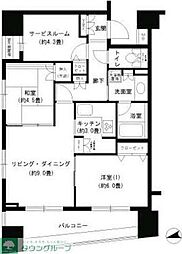 パークキューブ浅草田原町 2SLDKの間取図画像