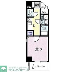 ロテュスパルク 1Kの間取図画像