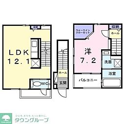 サンダーソニア 1LDKの間取図画像