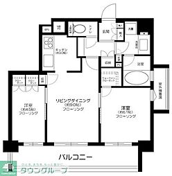 レックスお花茶屋ツインレジデンスウエスト 2LDKの間取図画像