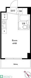 押上PARKSQUARE ワンルームの間取図画像