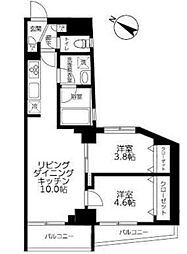 ティモーネプレミアム東十条 2LDKの間取図画像