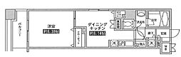 レジディア上野池之端 1DKの間取図画像