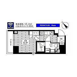 ステージファースト蔵前アジールコート 1Kの間取図画像