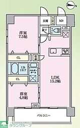 東京スカイツリー・業平1丁目計画 2LDKの間取図画像