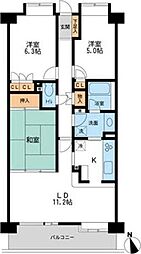 RESIDIAKASAI 3LDKの間取図画像