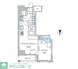 パークアクシス錦糸町レジデンス 1LDKの間取図画像