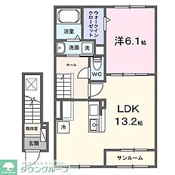フォンテ リチェッタ 1LDKの間取図画像