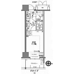 MFPRコート木場公園 1Kの間取図画像