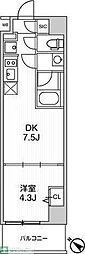 weavebaseSUMIDAPARK 1DKの間取図画像
