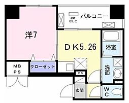 フィールド-5築地 1DKの間取図画像