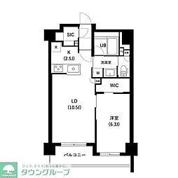 ザ・レジデンス三ノ輪2 1LDKの間取図画像