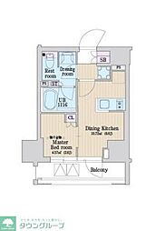 ラクレイス曳舟 1DKの間取図画像