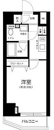 コンシェリア東京AQUAVERT 1Kの間取図画像