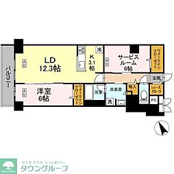 ロイジェント平井 1SLDKの間取図画像