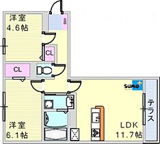 GRACE ARK 101 ｜ 兵庫県明石市大久保町大窪（賃貸アパート2LDK・1階・53.76㎡） その2