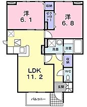 ブリシャール　オーラ　トレス 101 ｜ 兵庫県明石市大久保町江井島（賃貸アパート2LDK・1階・56.83㎡） その2