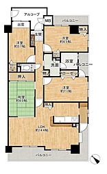 ライフプラザ大府桜木町2番館 4LDKの間取図画像