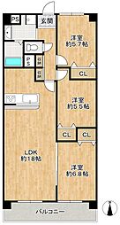 間取図画像 3LDK