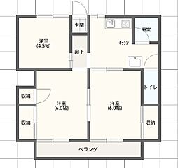 コーポ鈴木B 3Kの間取図画像