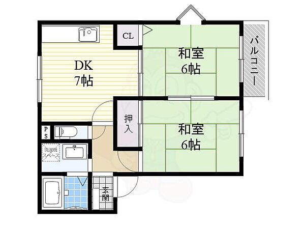 フェニックストキワ ｜大阪府堺市北区常磐町３丁(賃貸アパート2DK・2階・45.00㎡)の写真 その2