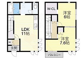 三国ヶ丘residenceB棟  ｜ 大阪府堺市堺区北三国ヶ丘町７丁（賃貸アパート2LDK・1階・66.24㎡） その2