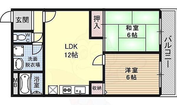 ブリリアン北庄 ｜大阪府堺市堺区北庄町１丁(賃貸マンション2LDK・3階・52.38㎡)の写真 その2