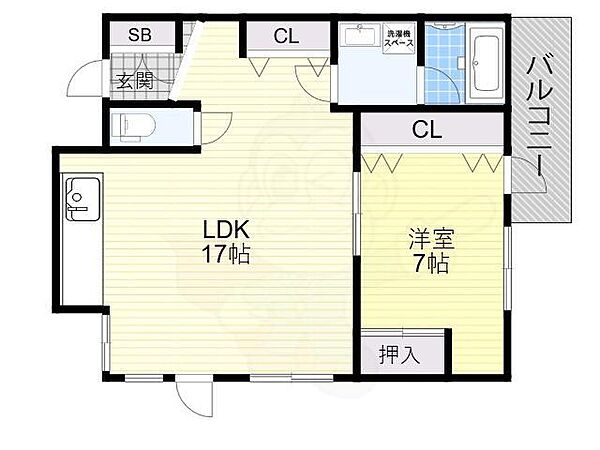 谷町ビル中百舌鳥 ｜大阪府堺市北区百舌鳥梅町１丁(賃貸マンション1LDK・3階・51.94㎡)の写真 その2