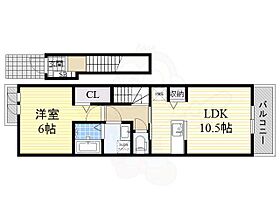 大阪府堺市堺区錦綾町１丁（賃貸アパート1LDK・2階・45.07㎡） その2