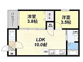 I maison Rhodon  ｜ 大阪府堺市堺区錦綾町２丁（賃貸アパート2LDK・2階・38.61㎡） その2