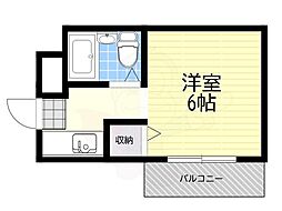 パイン・ハイツ香ヶ丘 1Kの間取図画像