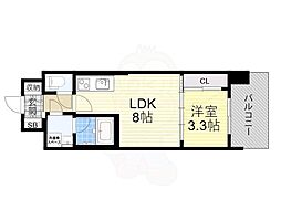 スプランディッドあびこ駅前DUE 1LDKの間取図画像
