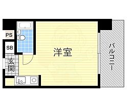 パセオ梅北 ワンルームの間取図画像