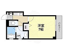 アクアコート 1Kの間取図画像
