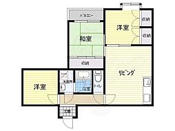 リレックス上住吉 3LDKの間取図画像