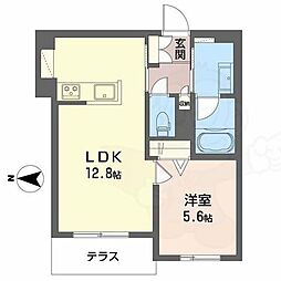 シャーメゾン静永 1LDKの間取図画像