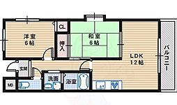 エミネンス北花田 2LDKの間取図画像