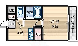 ルミエール国際 1Kの間取図画像