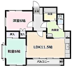 ビューテラス成増 2LDKの間取図画像